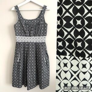 White House Black Market Geometric Print Cotton Tank Dress 4